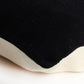 Handwoven Merido Pillow - Black - Beige Cotton