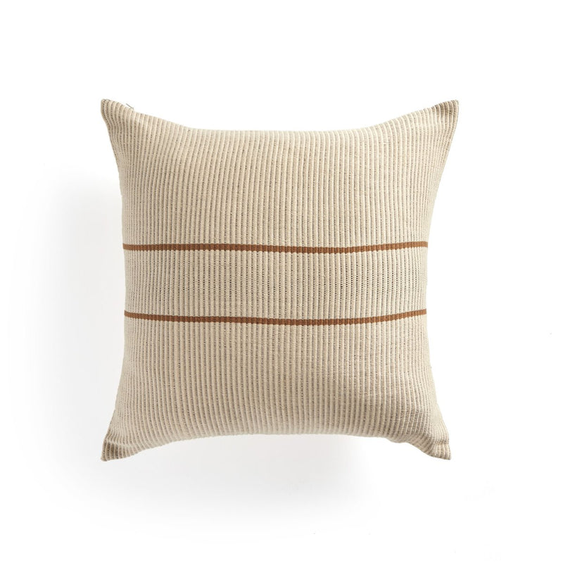 Handwoven Merido Pillow - Beige - Beige Cotton