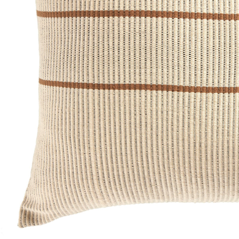 Handwoven Merido Pillow - Beige - Beige Cotton
