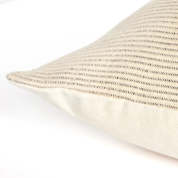 Handwoven Merido Pillow - Beige - Beige Cotton