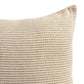 Handwoven Merido Pillow - Black - Beige Cotton