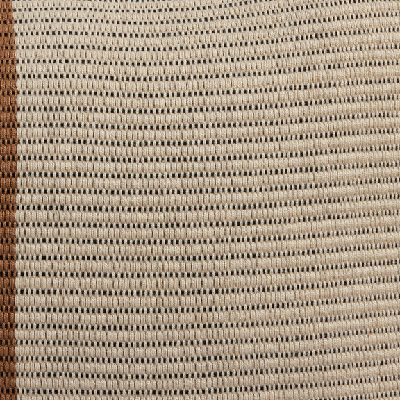 Handwoven Merido Pillow - Black - Beige Cotton