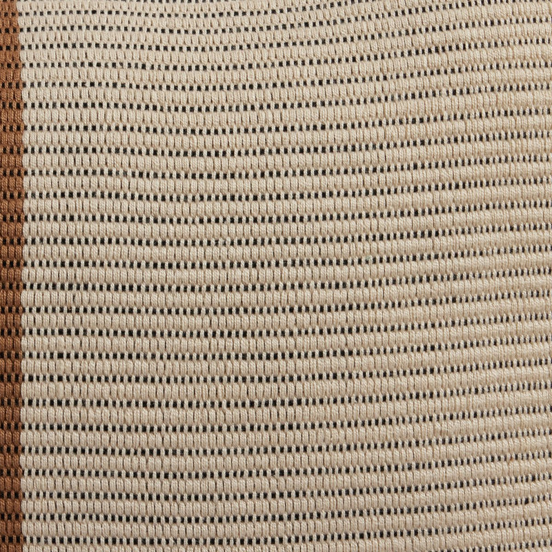 Handwoven Merido Pillow - Black - Beige Cotton