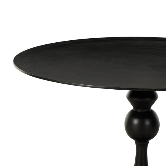 Daffin Round Bistro Table - Black Antique