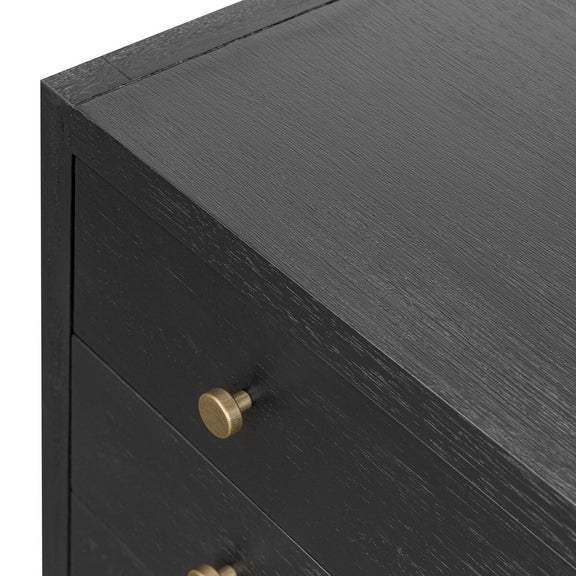 Sullivan Nightstand - Brushed Black Acacia Solid