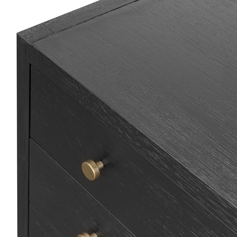 Sullivan Nightstand - Brushed Black Acacia Solid