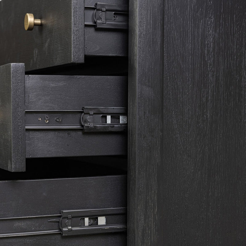 Sullivan Nightstand - Brushed Black Acacia Solid
