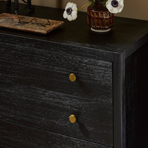 Sullivan Nightstand - Brushed Black Acacia Solid