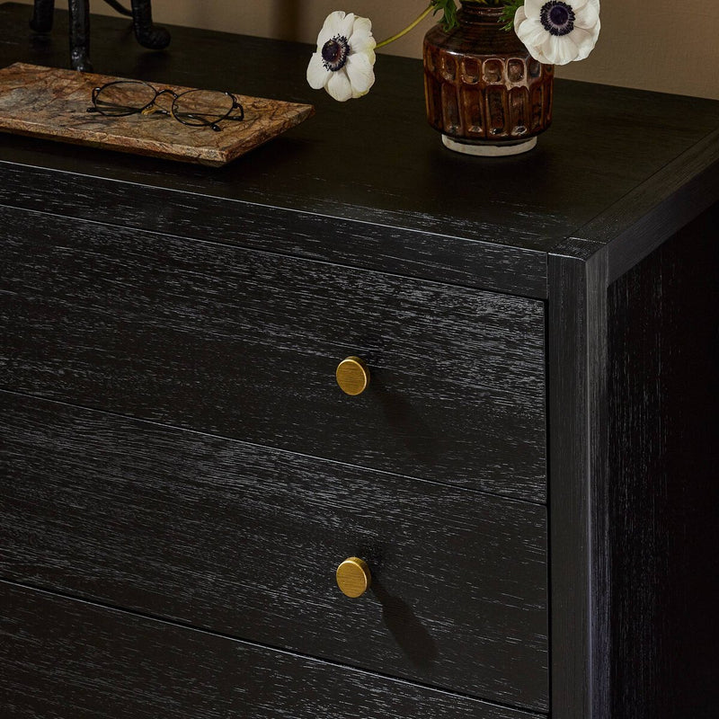 Sullivan Nightstand - Brushed Black Acacia Solid