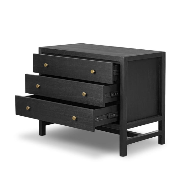 Sullivan Nightstand - Brushed Black Acacia Solid