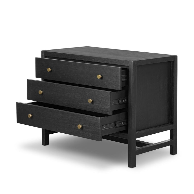 Sullivan Nightstand - Brushed Black Acacia Solid