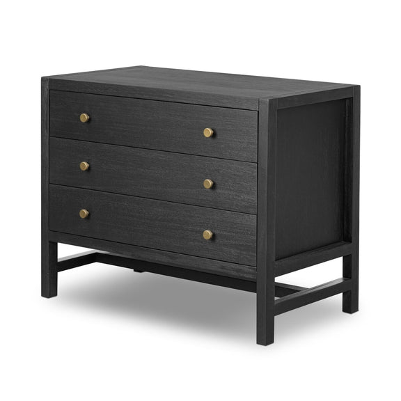 Sullivan Nightstand - Brushed Black Acacia Solid