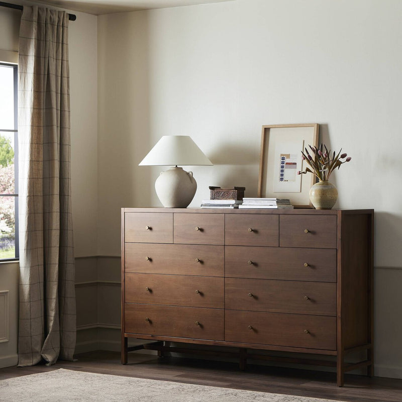 Sullivan 10 Drawer Dresser - Saddle Tan