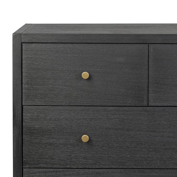 Sullivan 10 Drawer Dresser - Brushed Black Acacia Solid