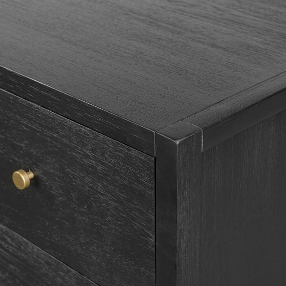 Sullivan 10 Drawer Dresser - Brushed Black Acacia Solid