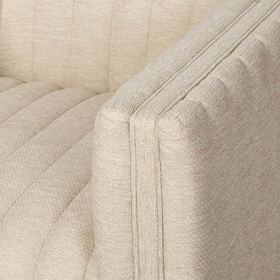 Augustine Outdoor Swivel Chair - Casa Cream
