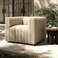 Augustine Outdoor Swivel Chair - Casa Cream