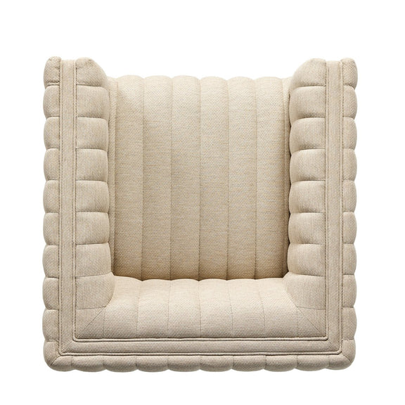 Augustine Outdoor Swivel Chair - Casa Cream