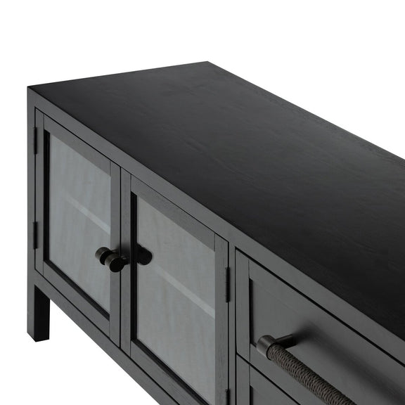 Laker Media Console - Black Oak Veneer