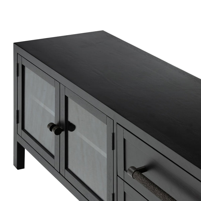 Laker Media Console - Black Oak Veneer