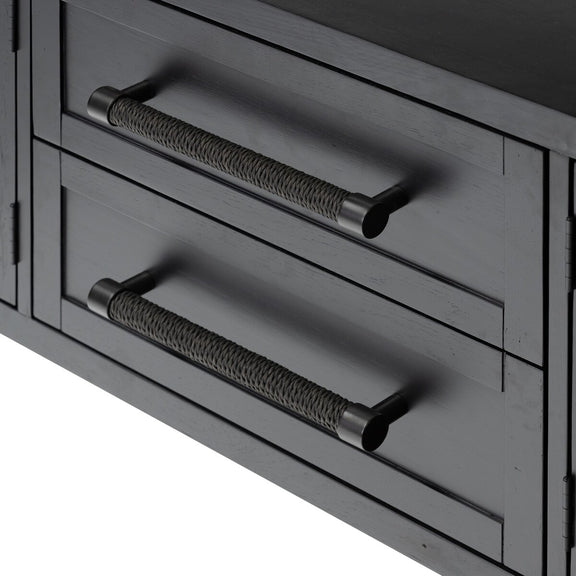 Laker Media Console - Black Oak Veneer