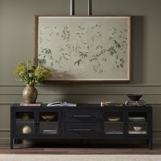 Laker Media Console - Black Oak Veneer