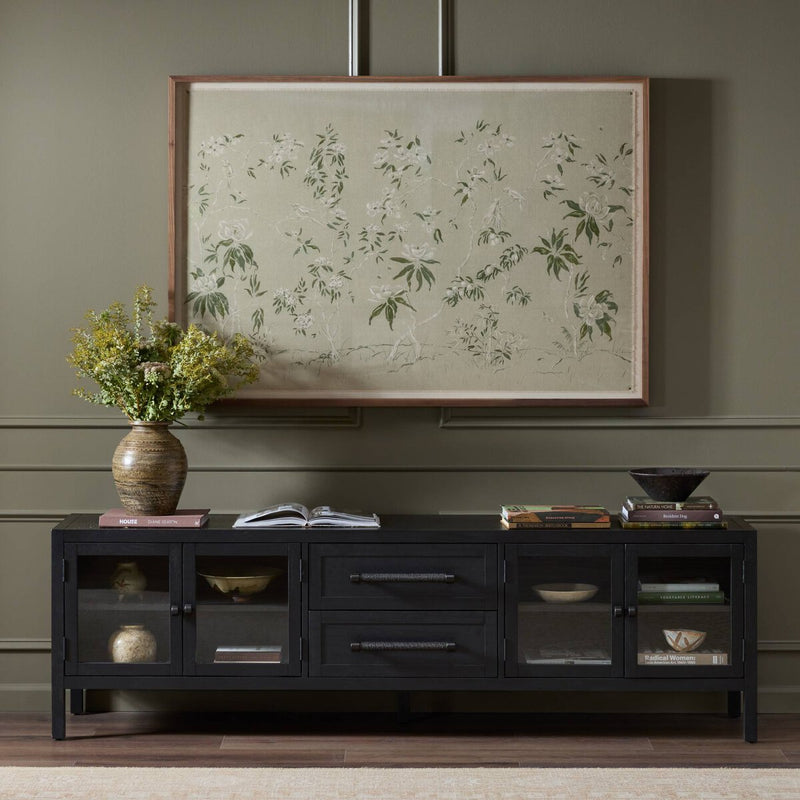 Laker Media Console - Black Oak Veneer