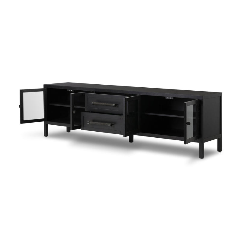 Laker Media Console - Black Oak Veneer