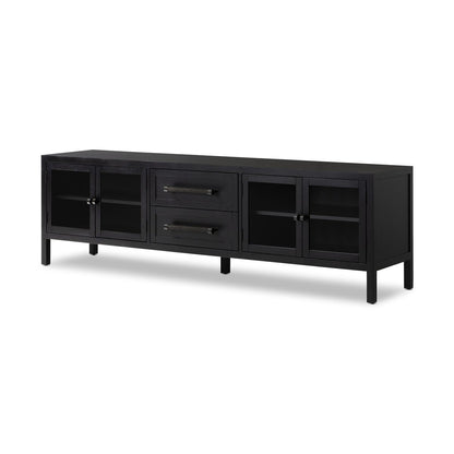 Laker Media Console - Black Oak Veneer