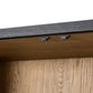 Millie Panel and Glass Door Cabinet - Drifted Matte Black