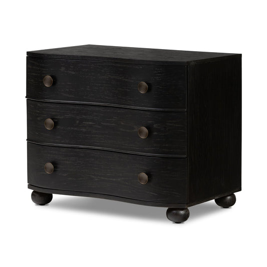 Tiago Nightstand - Distressed Black