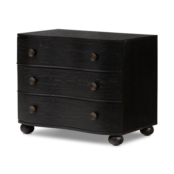 Tiago Nightstand - Distressed Black
