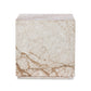 Modern Marble Plinth End Table - Desert Taupe Marble
