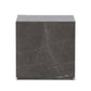 Modern Marble Plinth End Table - Grey Italian Marble
