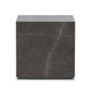 Modern Marble Plinth End Table - Grey Italian Marble