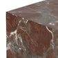 Modern Marble Plinth End Table - Smoke And Russet Marble