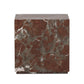 Modern Marble Plinth End Table - Smoke And Russet Marble