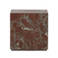 Modern Marble Plinth End Table - Smoke And Russet Marble