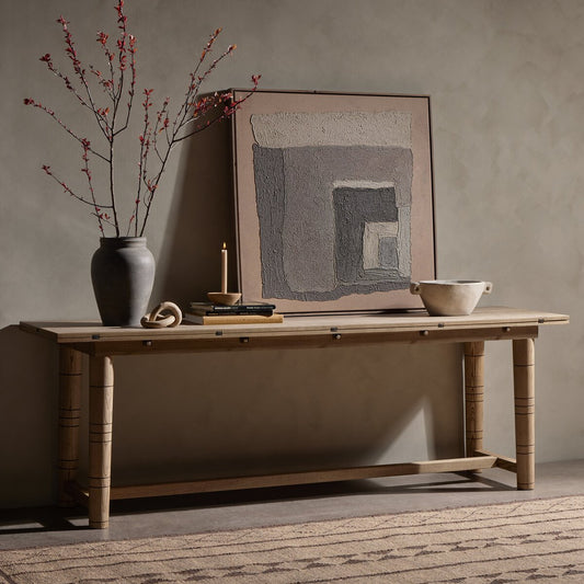 Flip Top Console Table - Toasted Ash