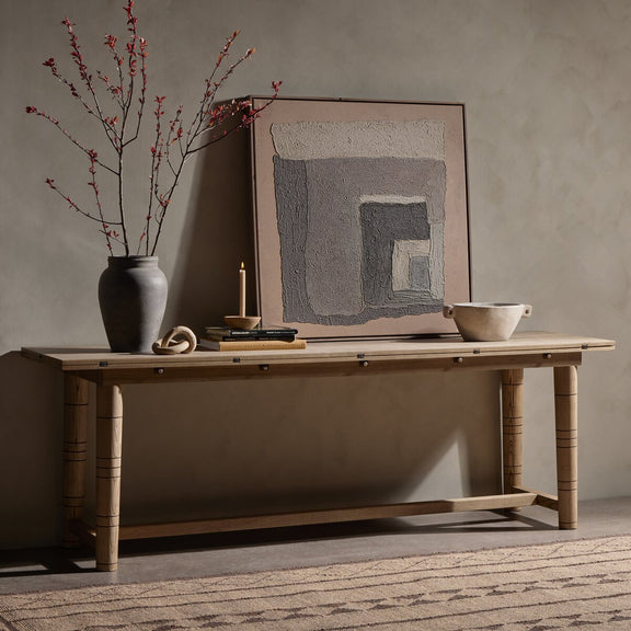 Flip Top Console Table - Toasted Ash