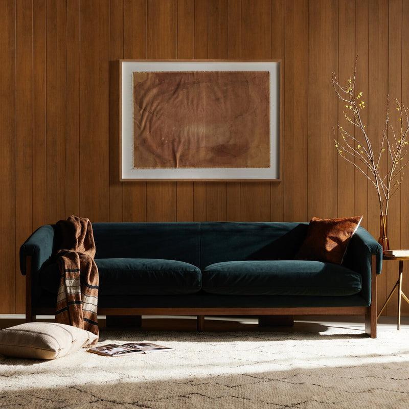 Cairo Sofa - Modern Velvet Smoke
