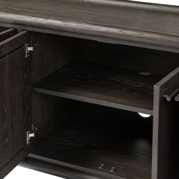 Glenview 6 Door Sideboard - Smoked Black Oak