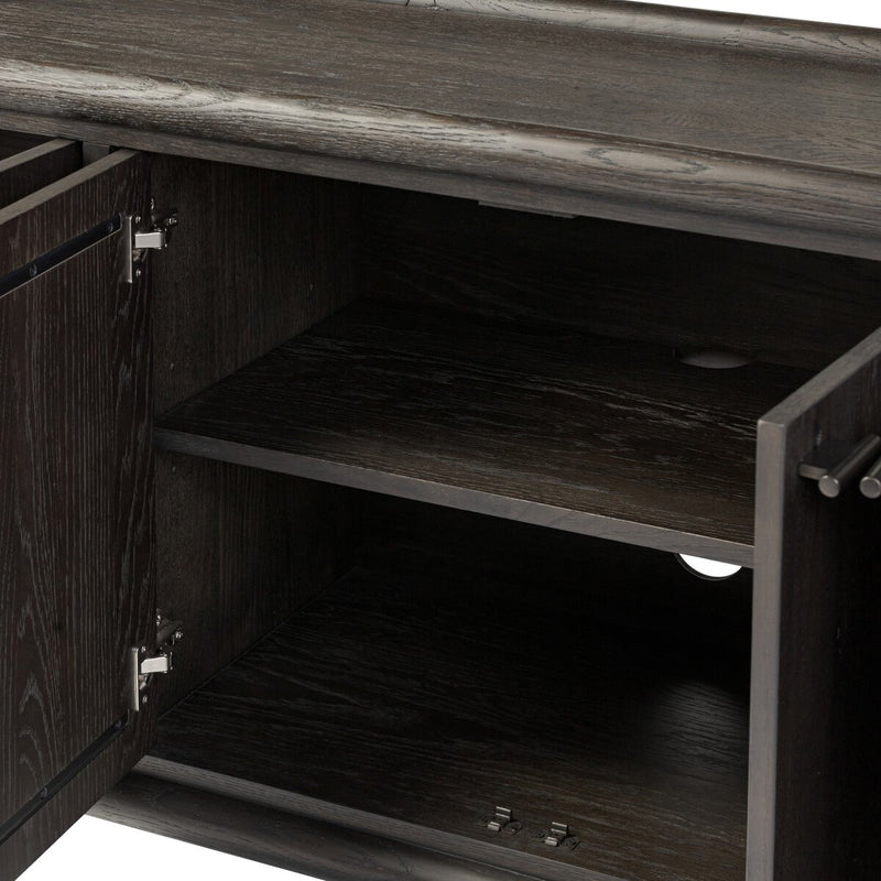 Glenview 6 Door Sideboard - Smoked Black Oak