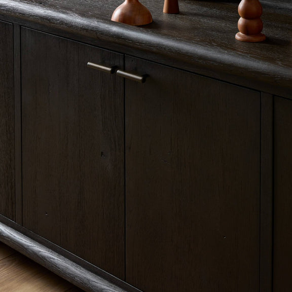 Glenview 6 Door Sideboard - Smoked Black Oak
