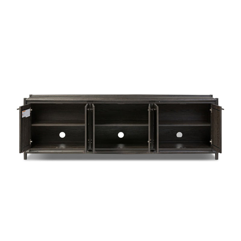 Glenview 6 Door Sideboard - Smoked Black Oak