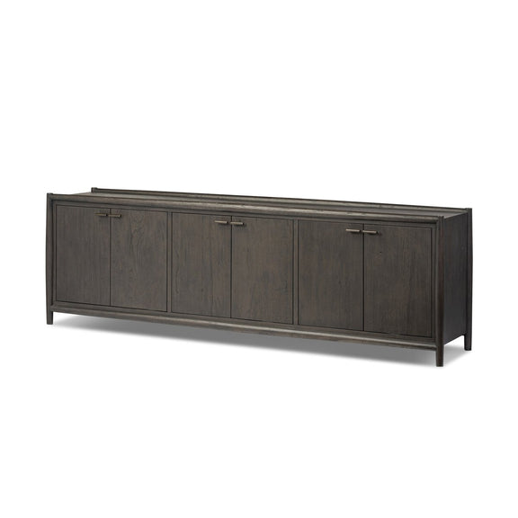 Glenview 6 Door Sideboard - Smoked Black Oak
