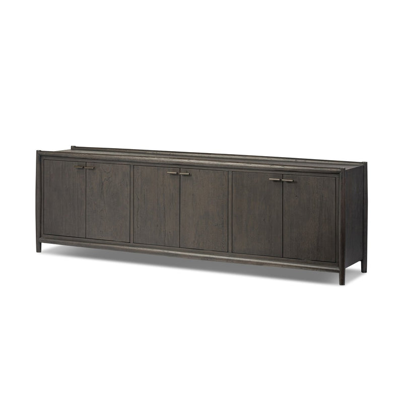 Glenview 6 Door Sideboard - Smoked Black Oak