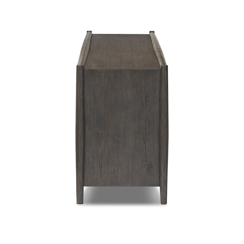 Glenview 6 Door Sideboard - Smoked Black Oak