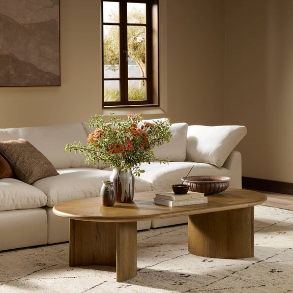 Paden Coffee Table - Worn Oak Veneer