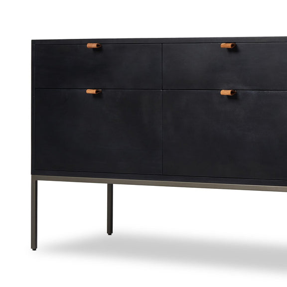 Trey Modular Wide Filing Cabinet - Black Wash Poplar